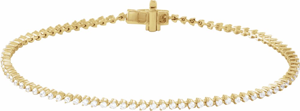 14K Yellow Gold 1 1/2 CTW Lab-Grown Diamond 7 1/4" Line Bracelet