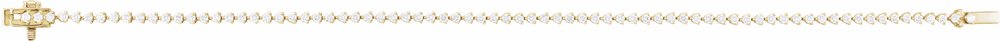 14K Yellow Gold 1 1/2 CTW Lab-Grown Diamond 7 1/4" Line Bracelet