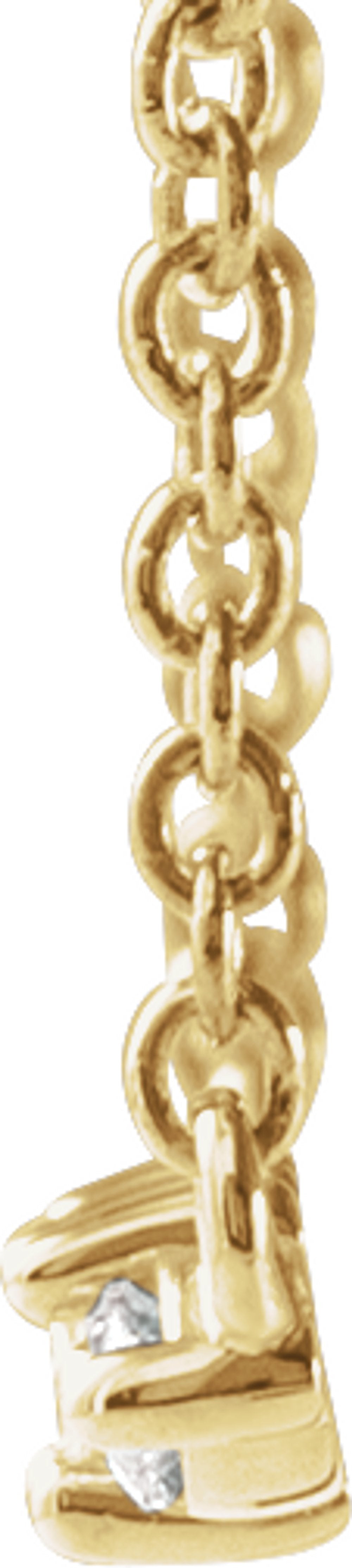 14K Yellow 1/6 CTW Natural Diamond Bar 18" Necklace