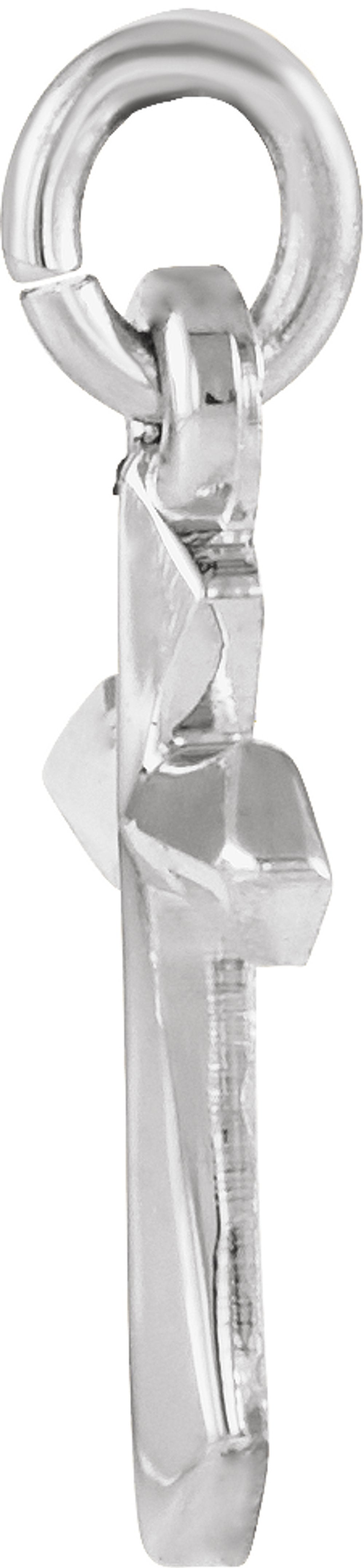 14K White Gold Cross Pendant