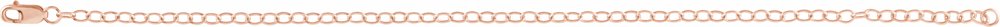 14K Rose Gold 2.5 mm Cable 7" Chain