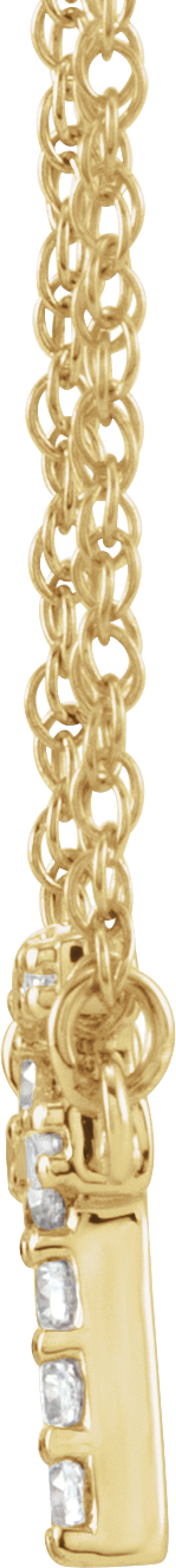 14K Yellow 1/6 CTW Natural Diamond Lowercase Initial G 16" Necklace