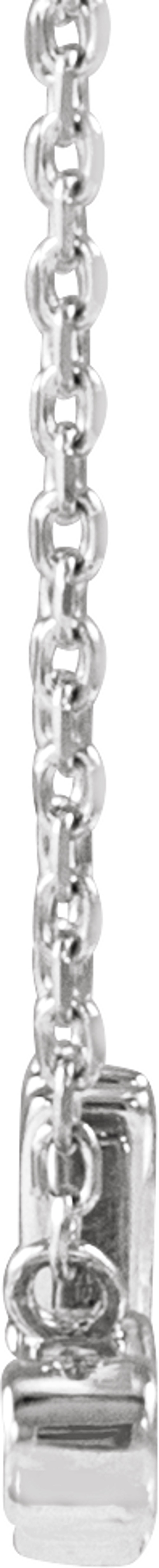 Sterling Silver .015 CT Natural Diamond "Mrs" 16-18" Necklace