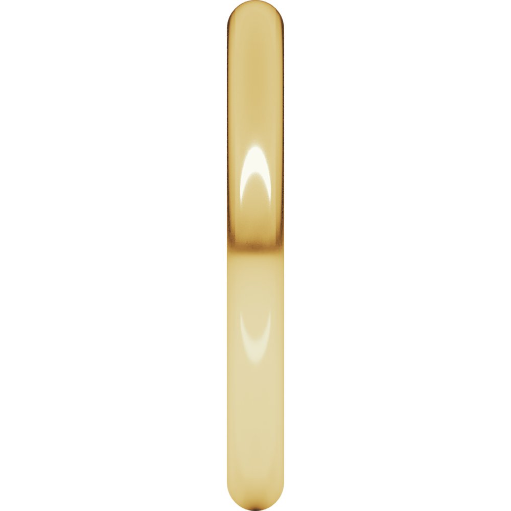 14K Yellow Gold 2.5 mm Comfort-Fit Full Round Band Size 4
