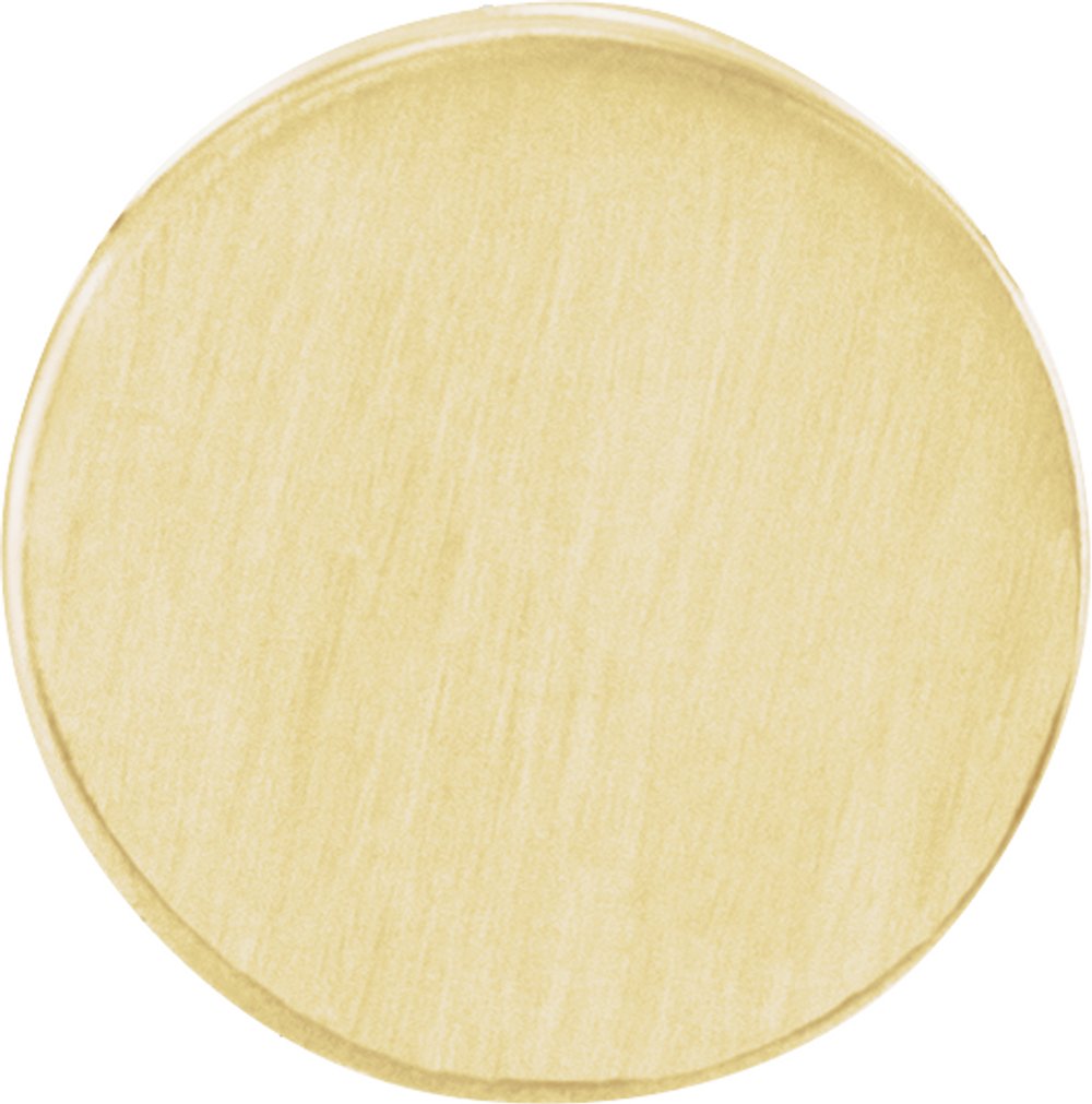 14K Yellow Gold 10 mm Engravable Disc Slide Pendant
