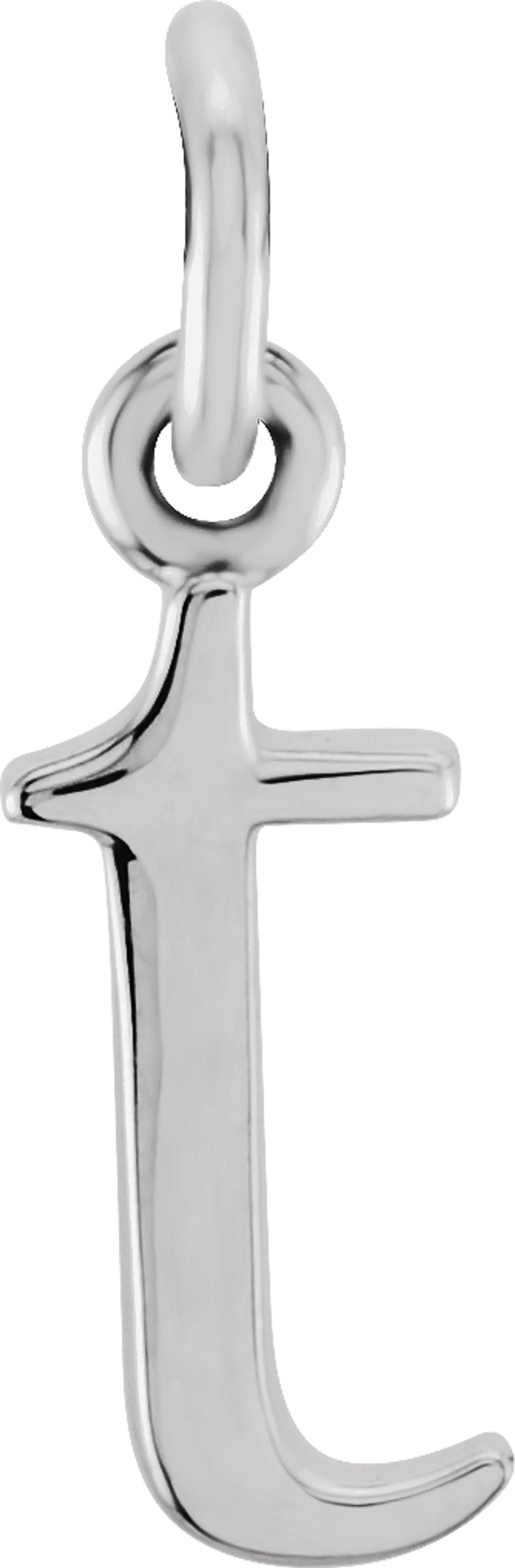 Sterling Silver Lowercase Initial T Charm/Pendant