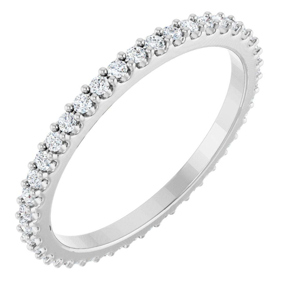14K White Gold 3/8 CTW Lab-Grown Diamond Eternity Band