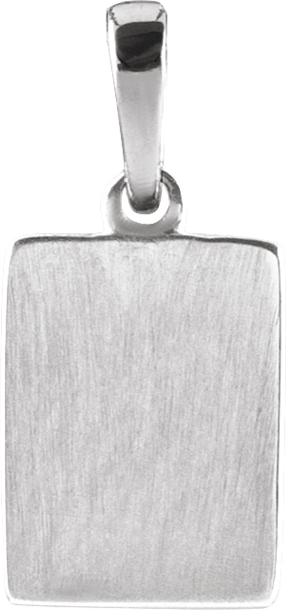 14K White Natural Diamond Charm/Pendant