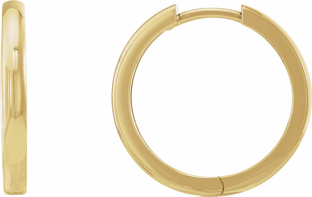 10K Yellow Gold 20 mm Hinged Hoop Earrings