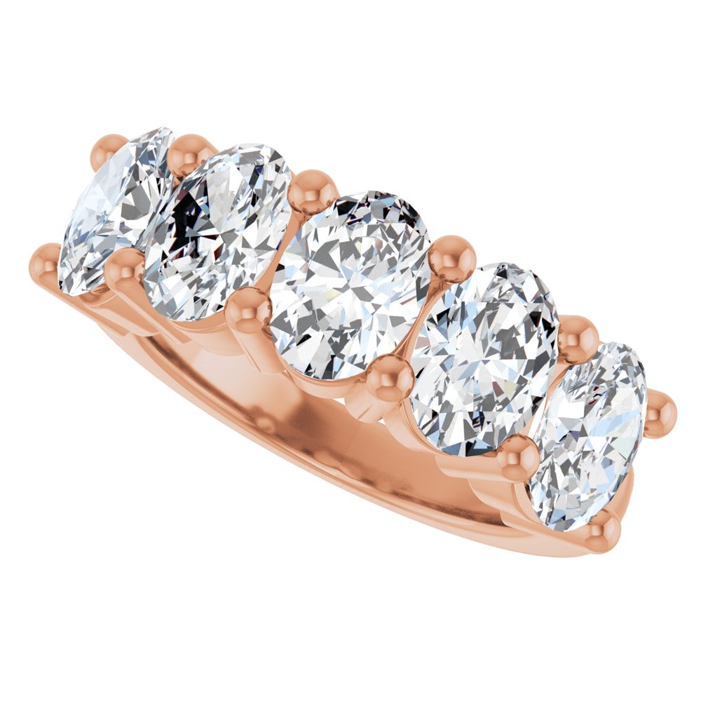 10K Rose Gold 3 3/4 CTW Lab-Grown Diamond Anniversary Band