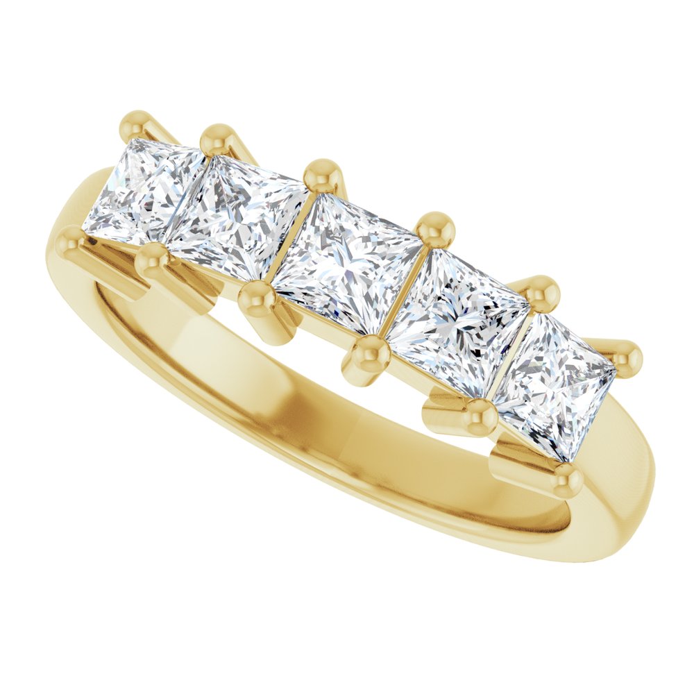 10K Yellow Gold 1 1/2 CTW Lab-Grown Diamond Anniversary Band