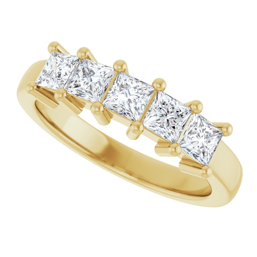 10K Yellow Gold 1 1/6 CTW Lab-Grown Diamond Anniversary Band