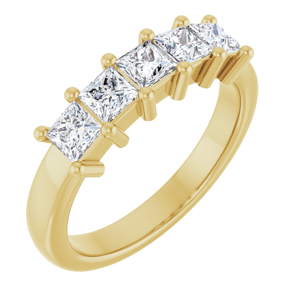 10K Yellow Gold 1 1/6 CTW Lab-Grown Diamond Anniversary Band