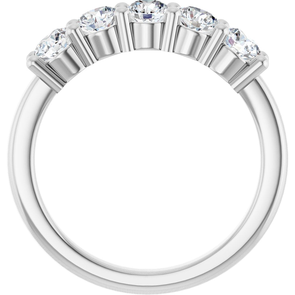 14K White Gold 1 CTW Lab-Grown Diamond Anniversary Band