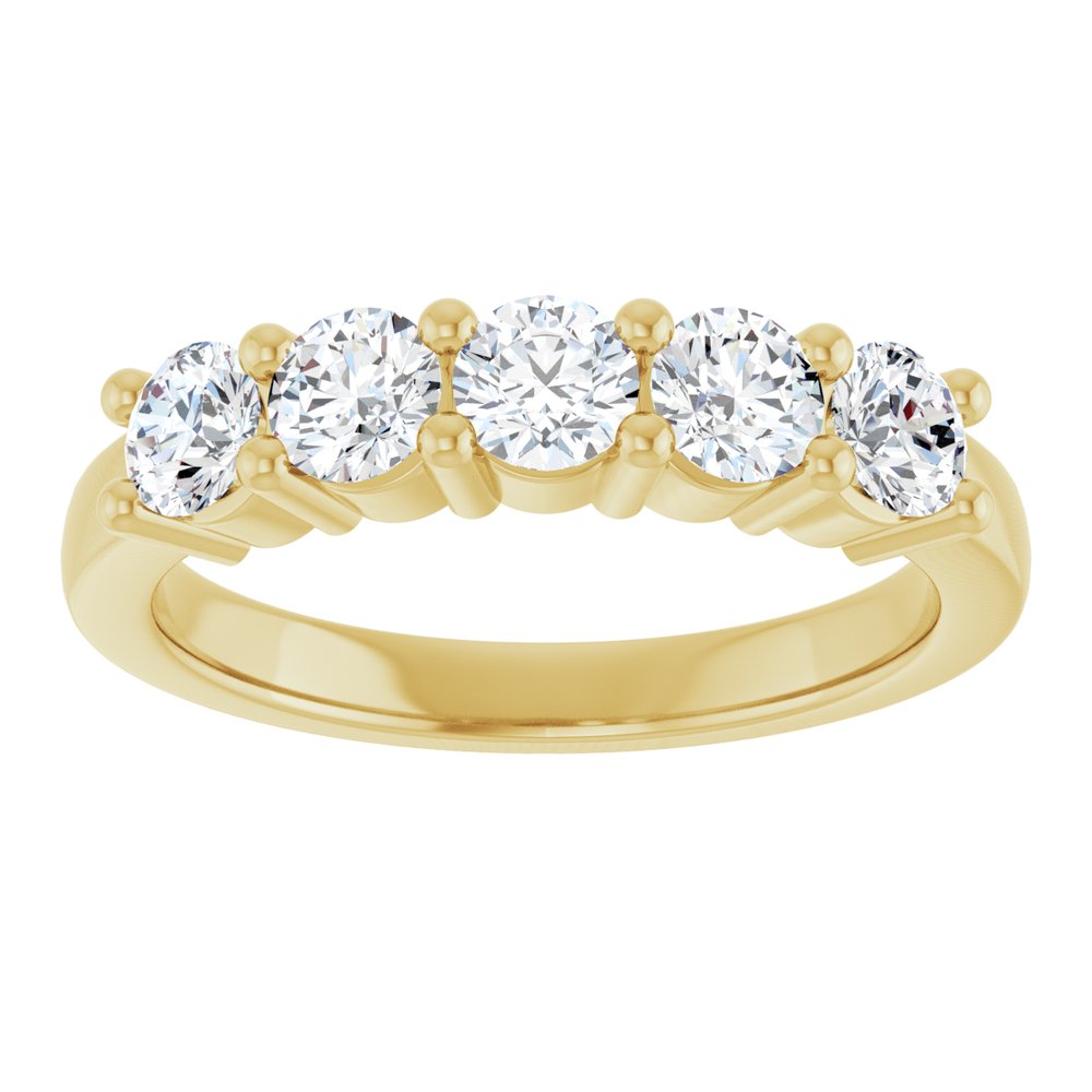 14K Yellow Gold 1 CTW Lab-Grown Diamond Anniversary Band