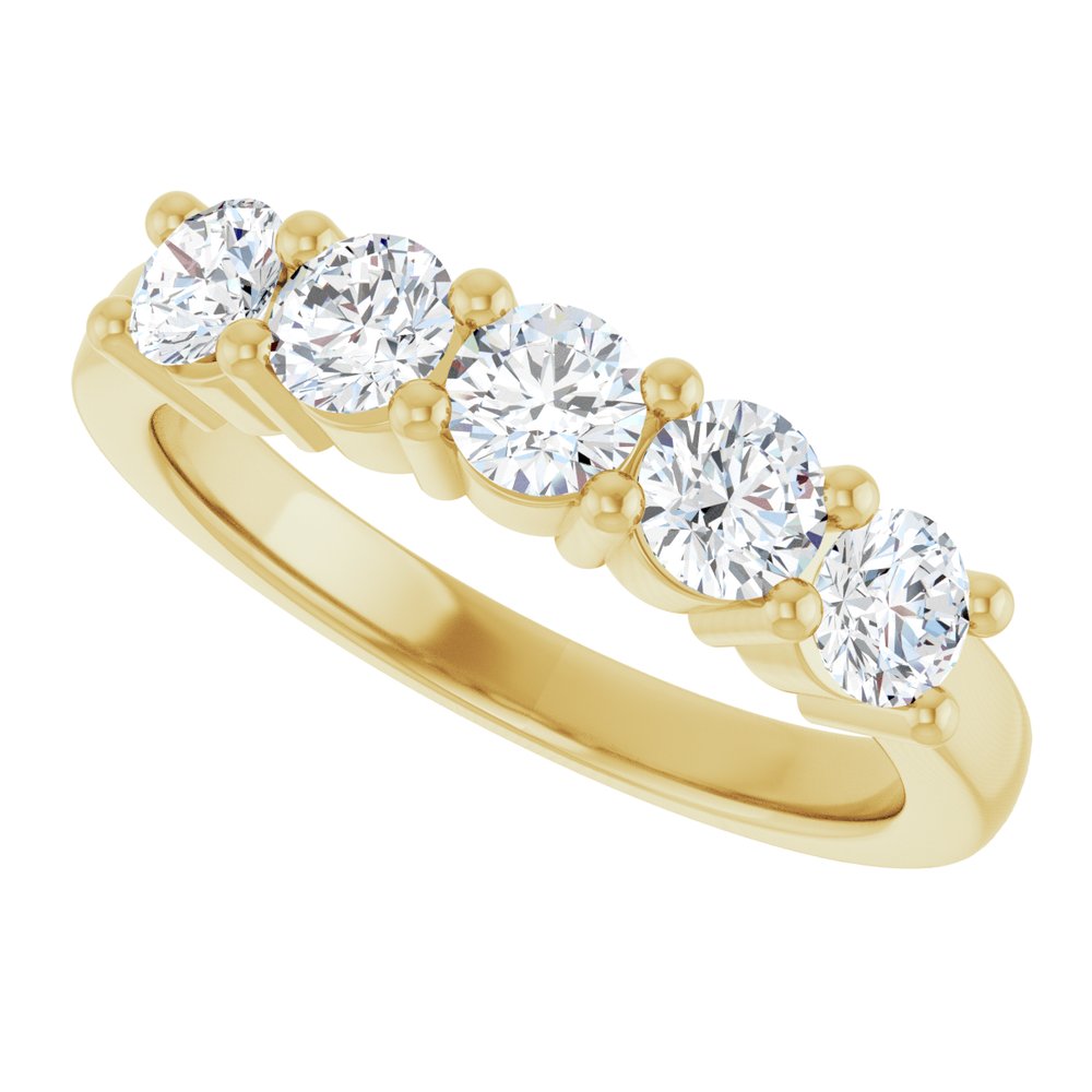 14K Yellow Gold 1 CTW Lab-Grown Diamond Anniversary Band