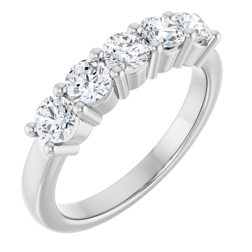 14K White Gold 1 CTW Lab-Grown Diamond Anniversary Band