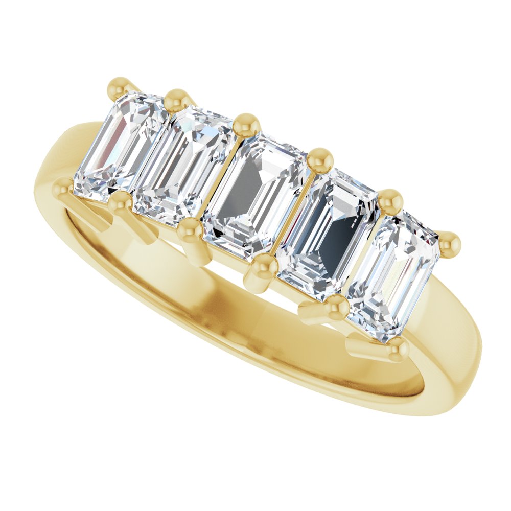 14K Yellow Gold 1 1/2 CTW Lab-Grown Diamond Anniversary Band