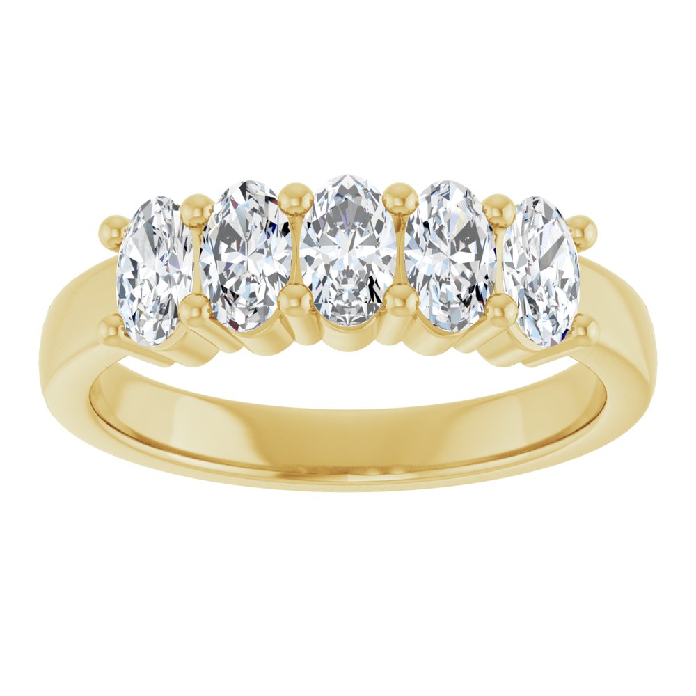 14K Yellow Gold 9/10 CTW Lab-Grown Diamond Anniversary Band