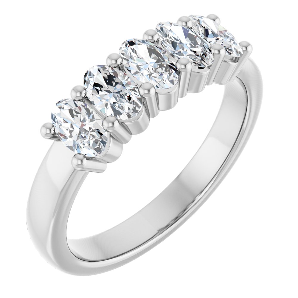 14K White Gold 9/10 CTW Lab-Grown Diamond Anniversary Band