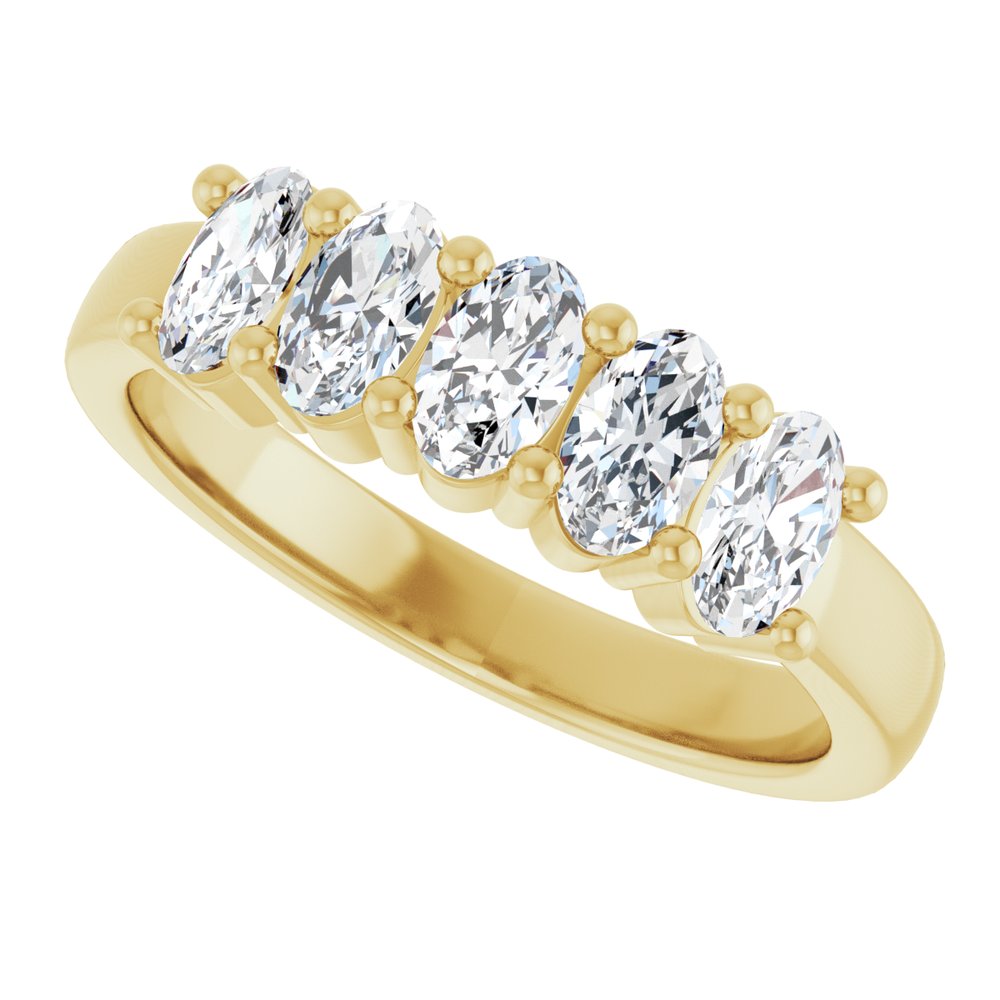 14K Yellow Gold 9/10 CTW Lab-Grown Diamond Anniversary Band