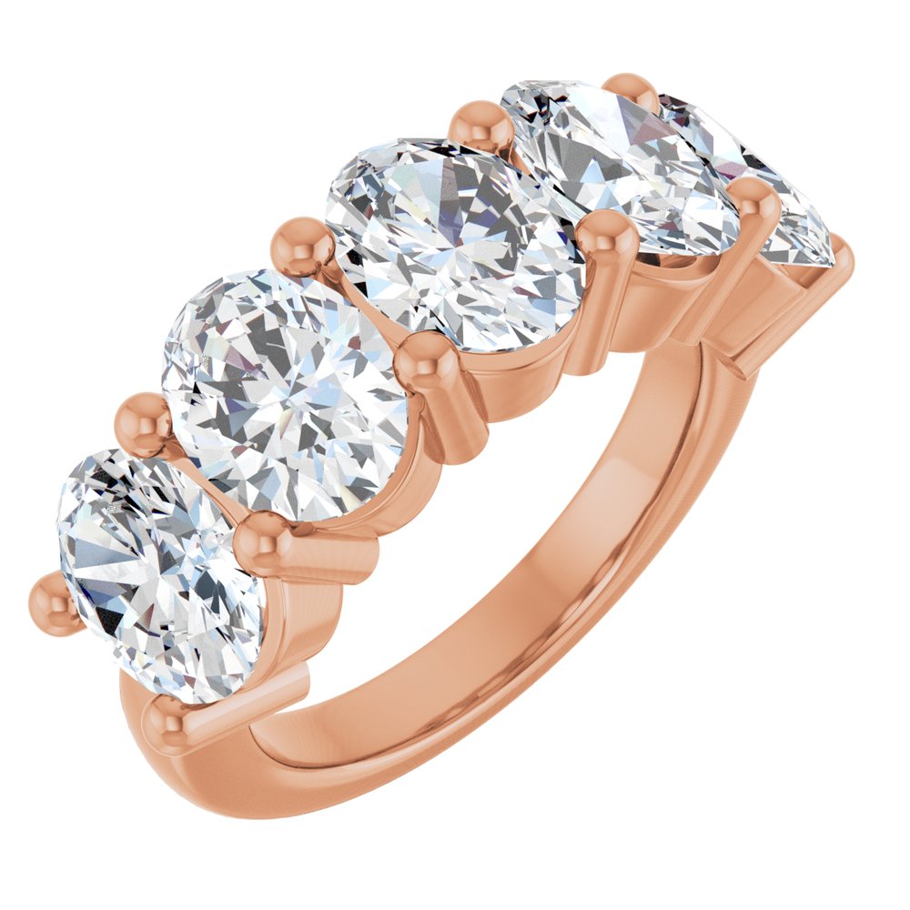 10K Rose Gold 5 1/2 CTW Lab-Grown Diamond Anniversary Band