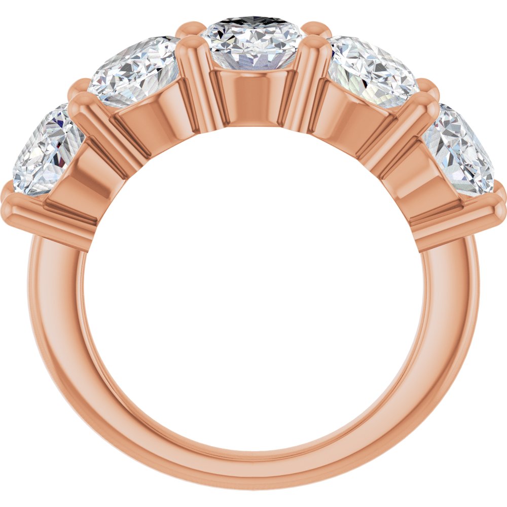 10K Rose Gold 5 CTW Lab-Grown Diamond Anniversary Band