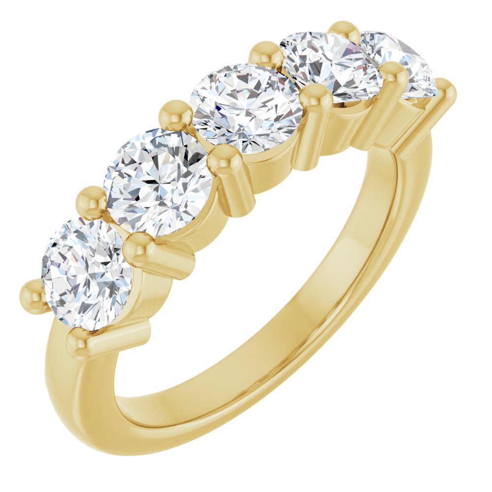 14K Yellow Gold 2 1/2 CTW Lab-Grown Diamond Anniversary Band