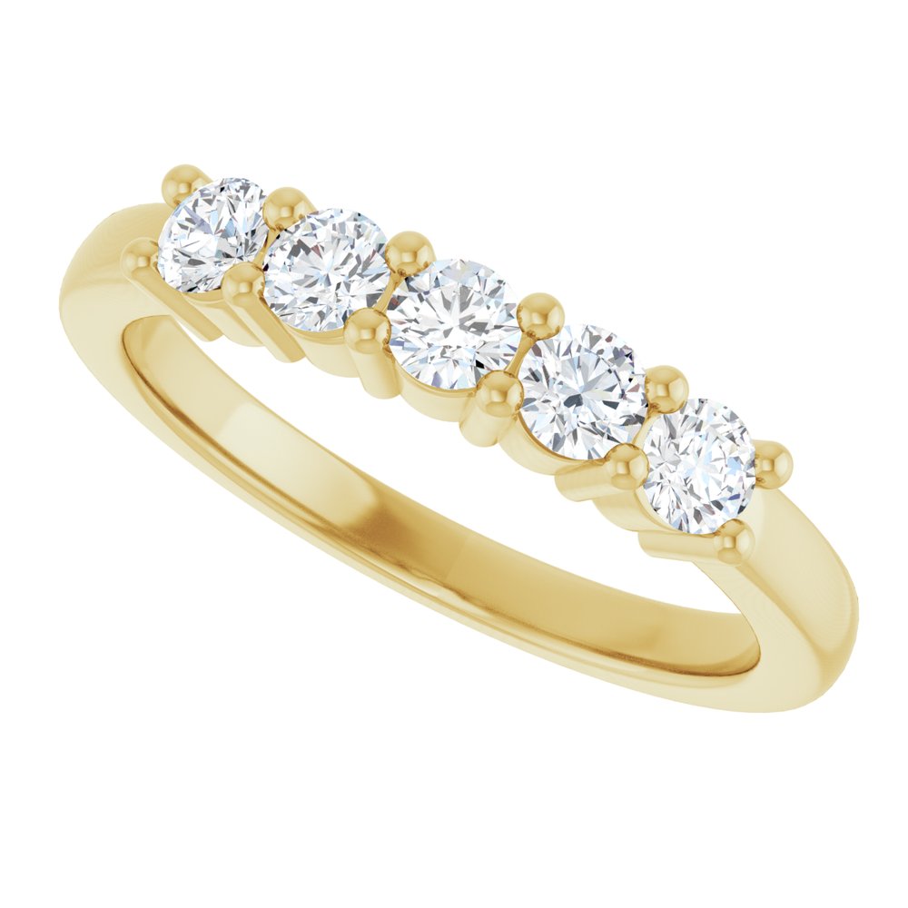 14K Yellow Gold 1/2 CTW Natural Diamond Anniversary Band