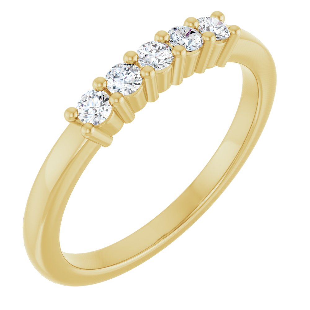 14K Yellow Gold 1/5 CTW Lab-Grown Diamond Anniversary Band