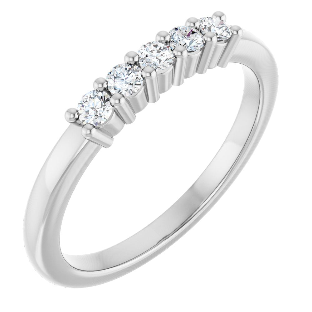 14K White Gold 1/5 CTW Lab-Grown Diamond Anniversary Band