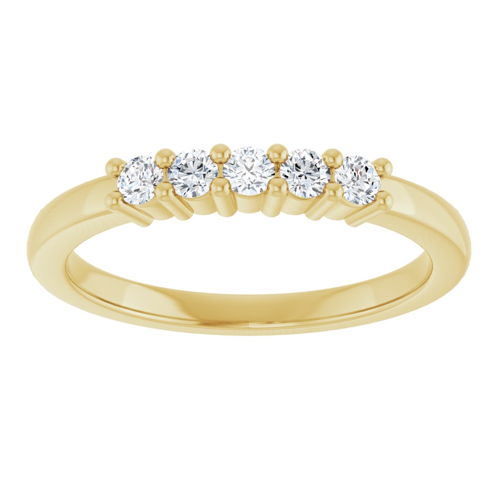 14K Yellow Gold 1/5 CTW Lab-Grown Diamond Anniversary Band