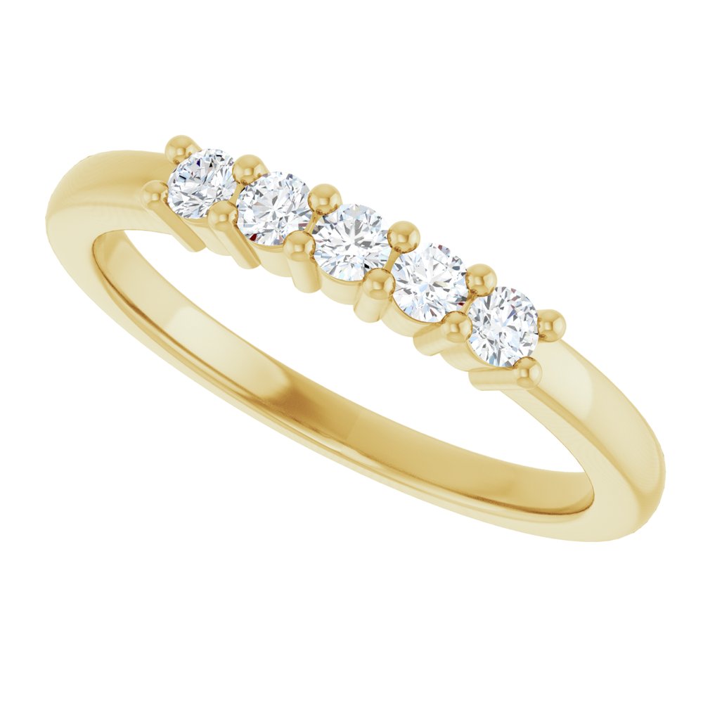 14K Yellow Gold 1/5 CTW Lab-Grown Diamond Anniversary Band