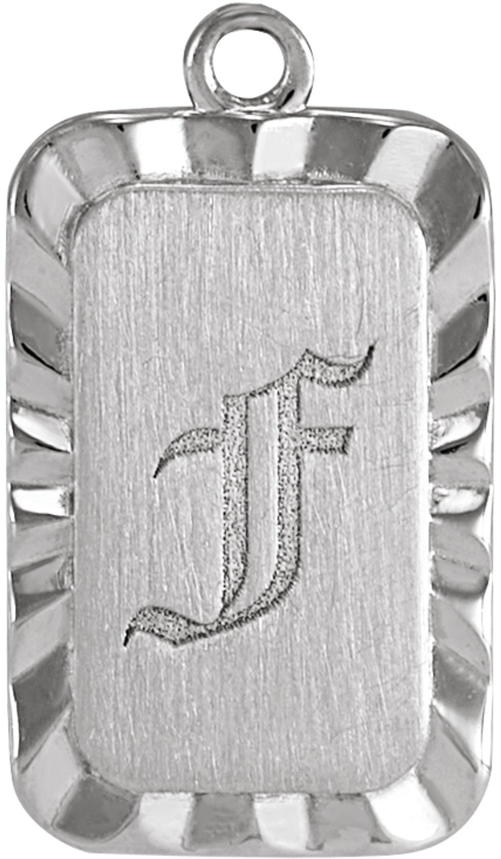 Sterling Silver 16x9 mm Engravable Sunburst Dangle