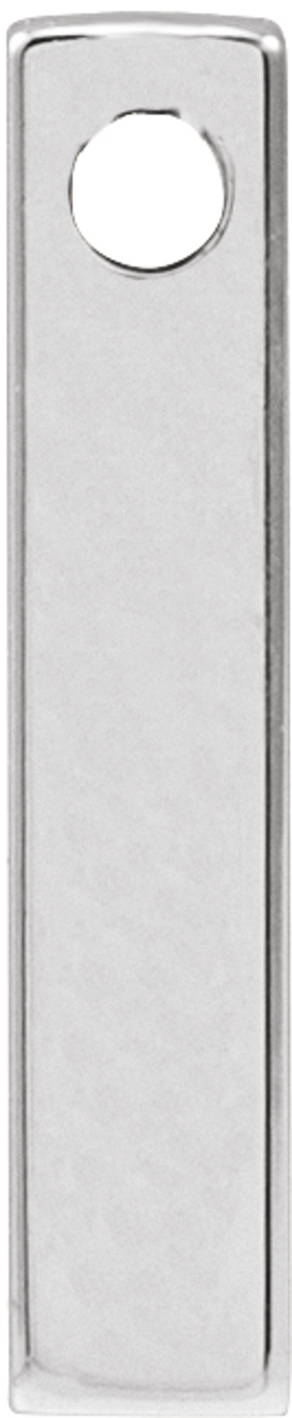 Platinum Engravable Four-Sided Bar Pendant