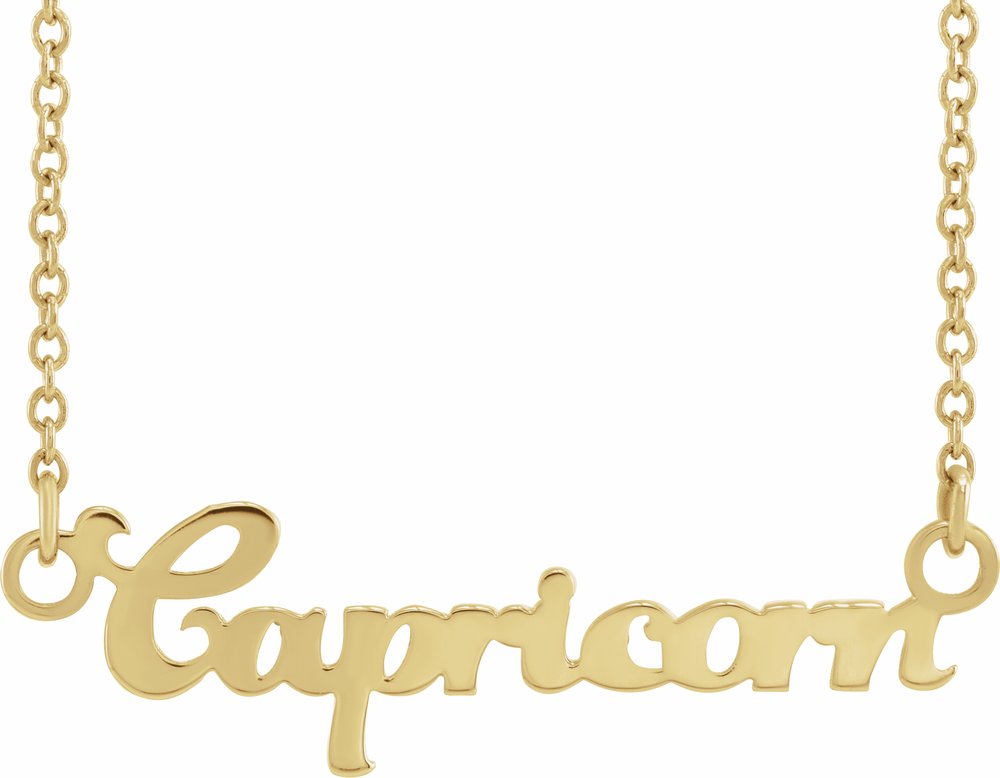 14K Yellow Capricorn Zodiac 18" Necklace