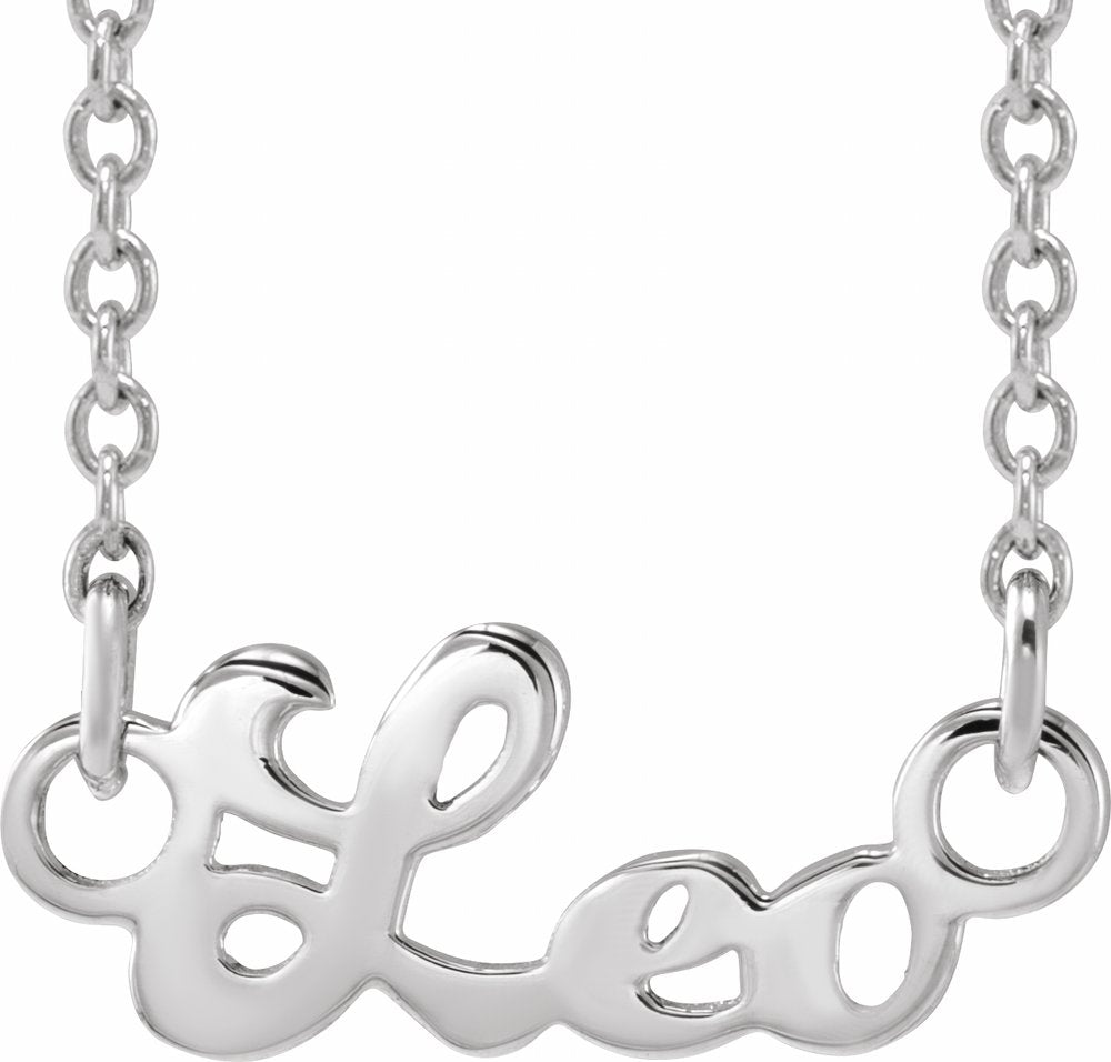 Sterling Silver Leo Zodiac 18" Necklace