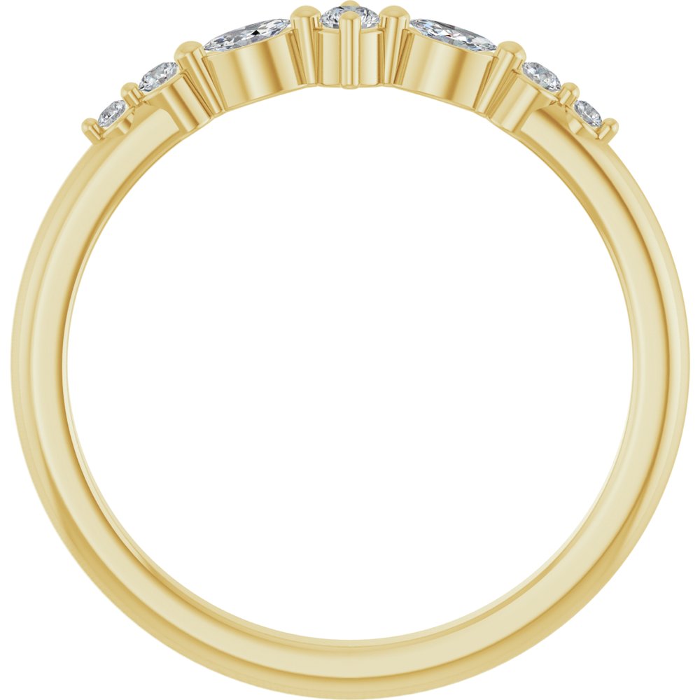 14K Yellow Gold 1/8 CTW Natural Diamond Stackable Ring