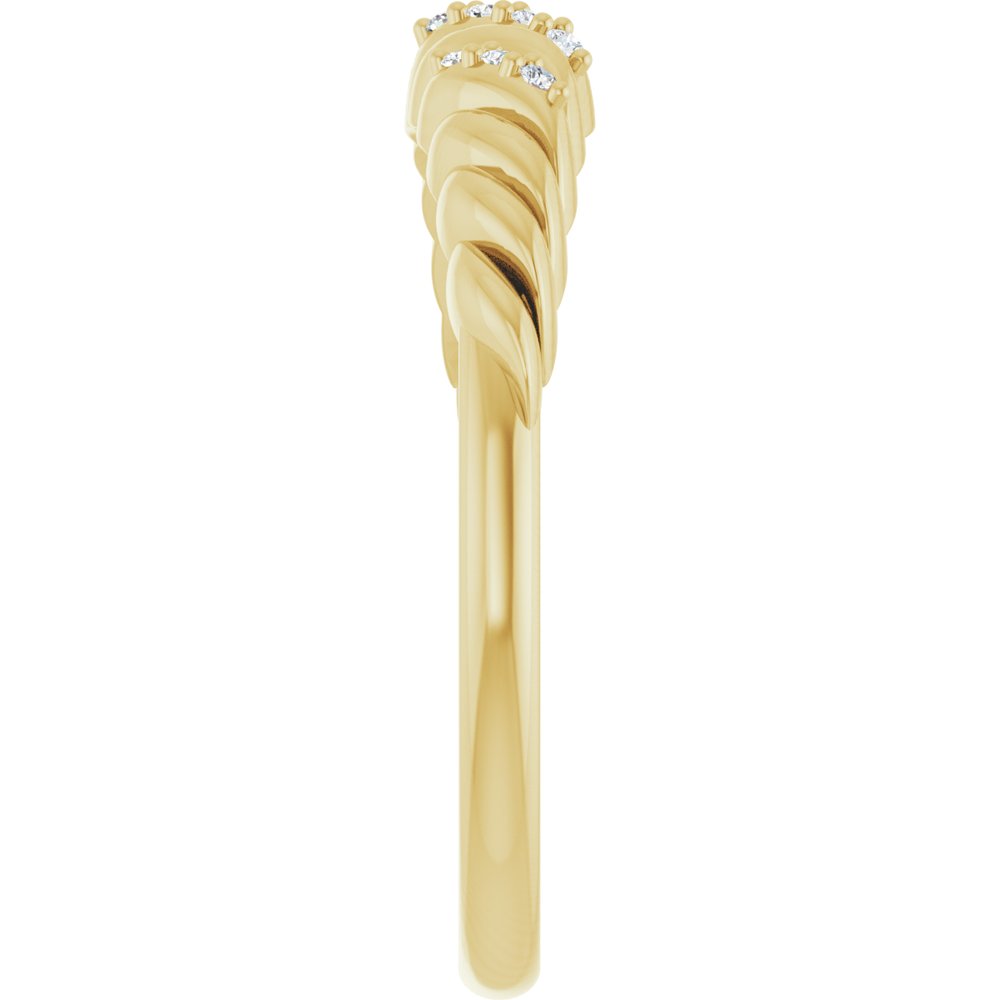 14K Yellow Gold .04 CTW Natural Diamond Dome Ring