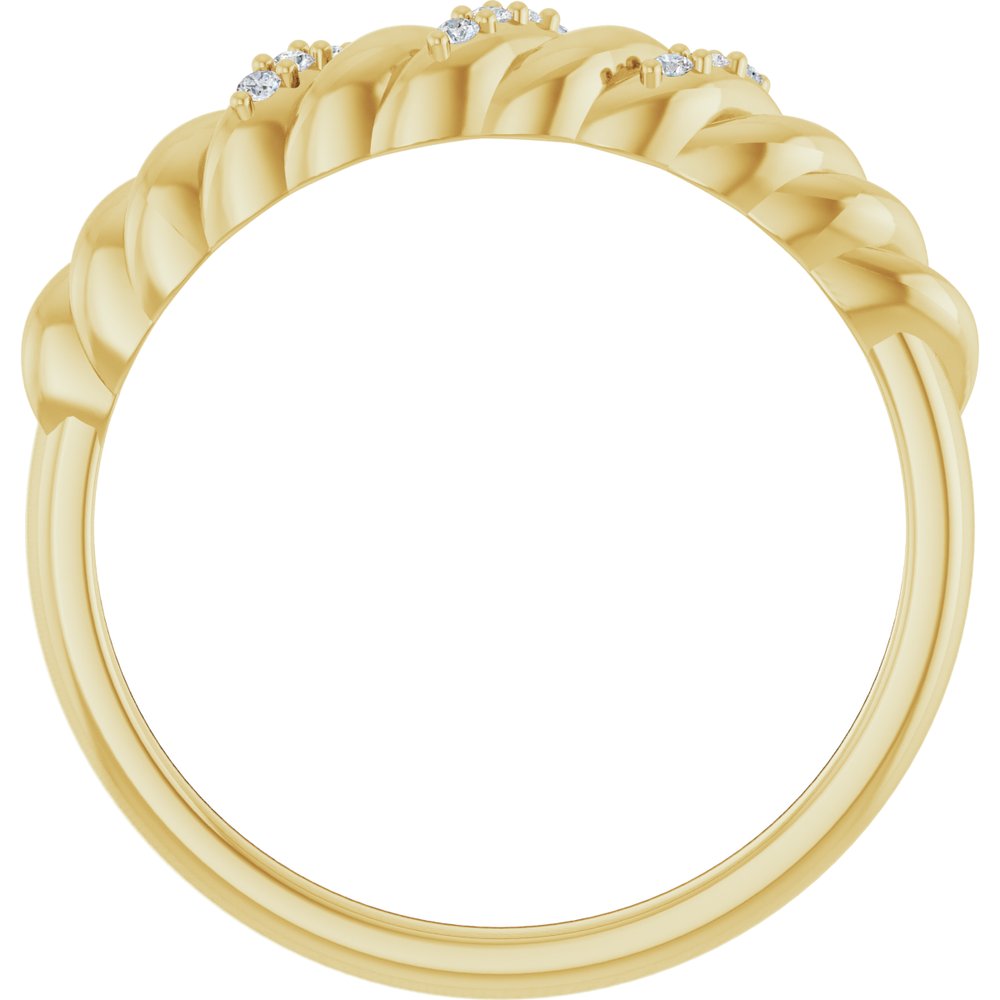 14K Yellow Gold .04 CTW Natural Diamond Dome Ring