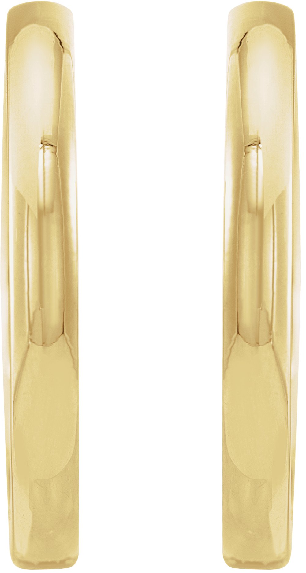 14K Yellow Gold 20 mm Hinged Hoop Earrings