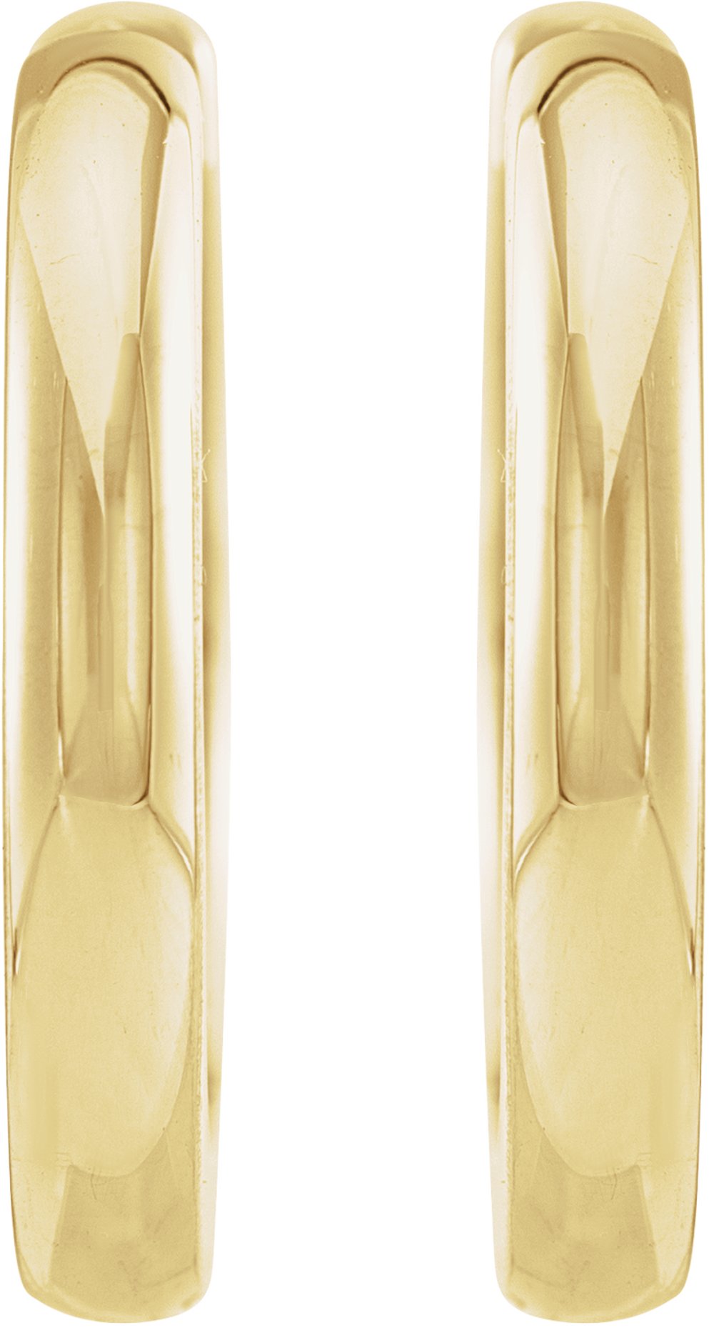 14K Yellow Gold 17 mm Hinged Hoop Earrings