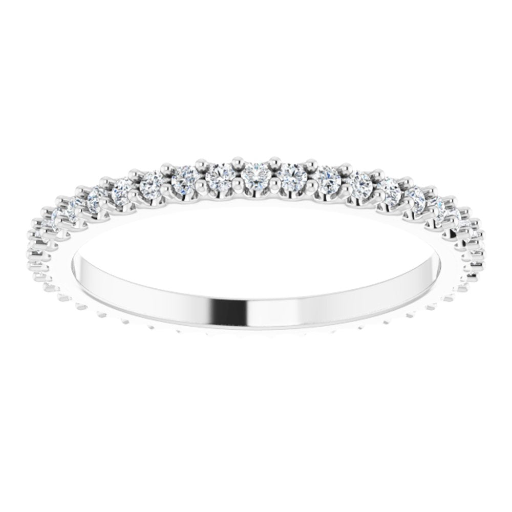 14K White Gold 1/3 CTW Natural Diamond Eternity Band Size 6