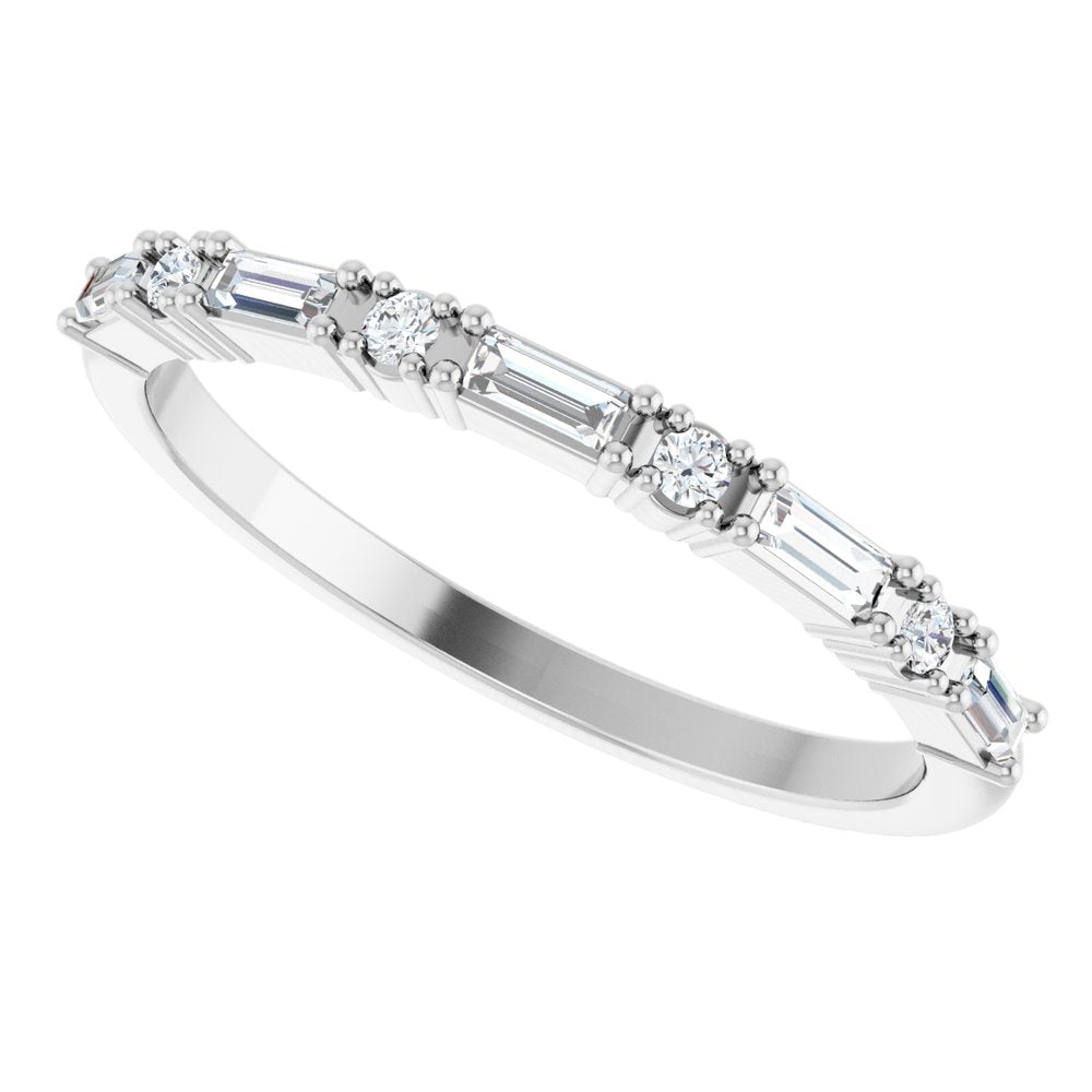 14K White Gold 1/5 CTW Natural Diamond Anniversary Band
