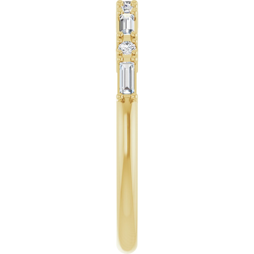 14K Yellow Gold 1/5 CTW Lab-Grown Diamond Anniversary Band