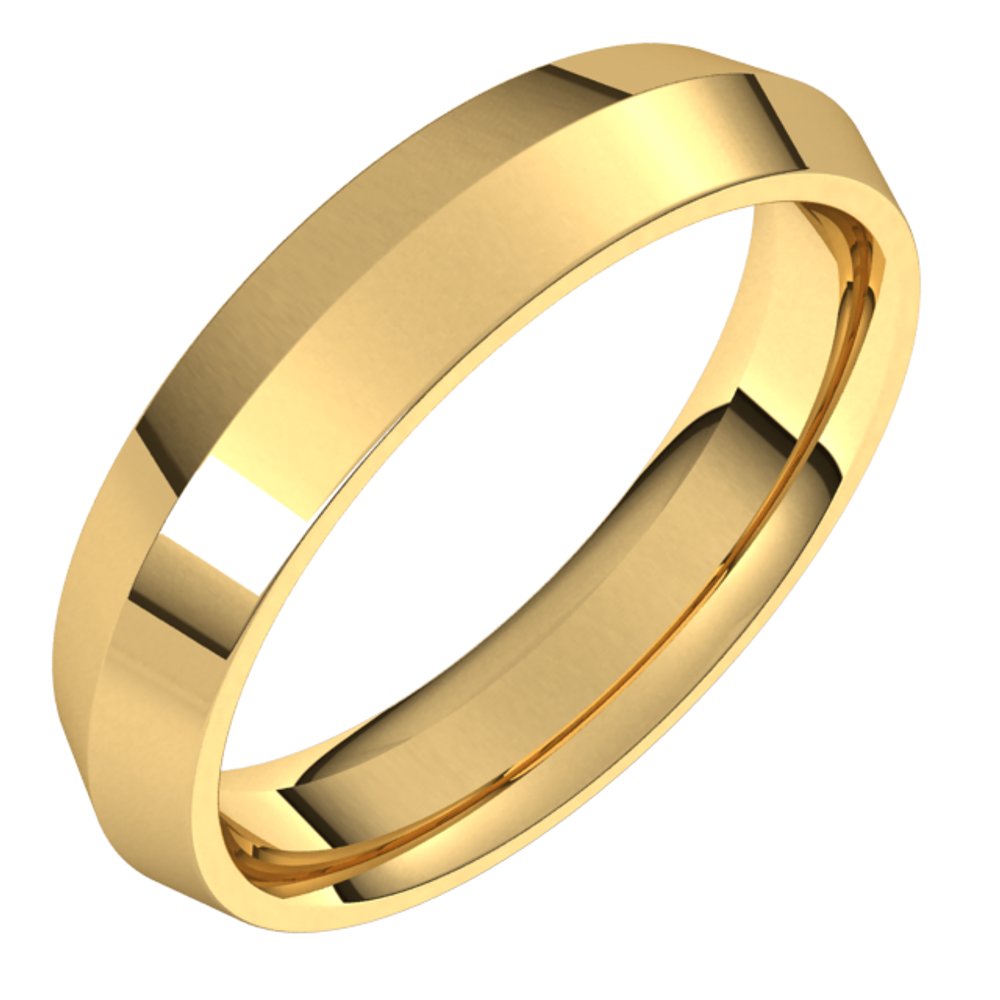 14K Yellow Gold 4.5 mm Comfort-Fit Knife Band Size 8