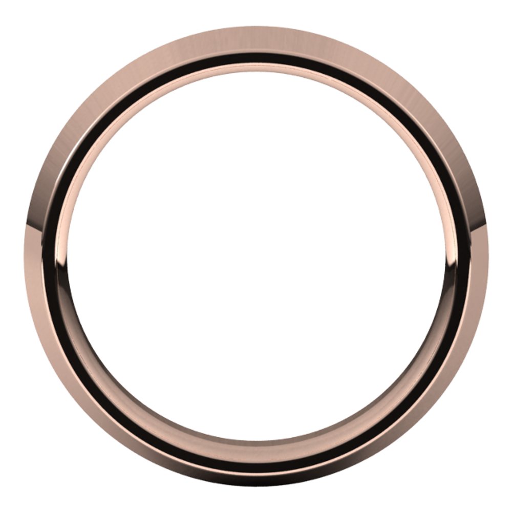 10K Rose 4.5 mm Knife Edge Comfort Fit Band Size 10