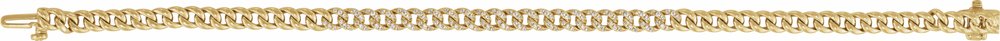 14K Yellow Gold 1/2 CTW Natural Diamond Link 7 1/4" Bracelet