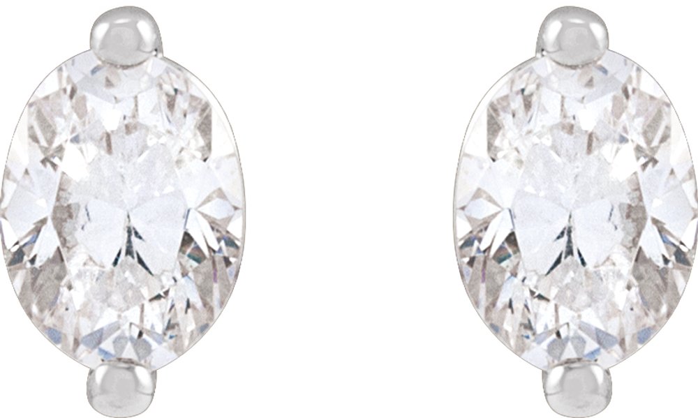14K White 1/2 CTW Natural Diamond Stud Earrings