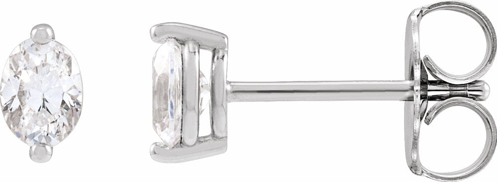 14K White 1/2 CTW Natural Diamond Stud Earrings